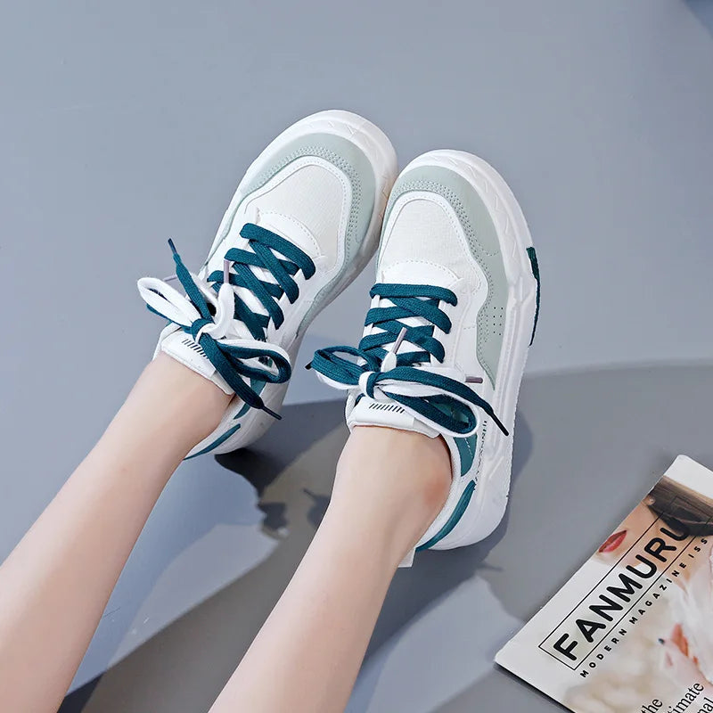 Women's Shoes Platform Sneakers Autumn New White Shoes Fashion Non Slip Casual Shoe Breathable Lace-up Women Vulcanized Shoes