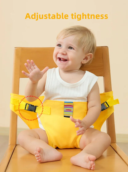 Child Seat Harness Foldable & Portable Baby Meal Strap with Safety Fixed Belt Toddler Safety Belt for Baby Dining Chair