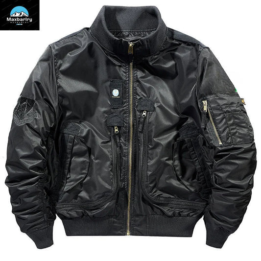 MA-1 Functional Bomber Jacket for Men - 2024 Retro Oversized Baseball Style