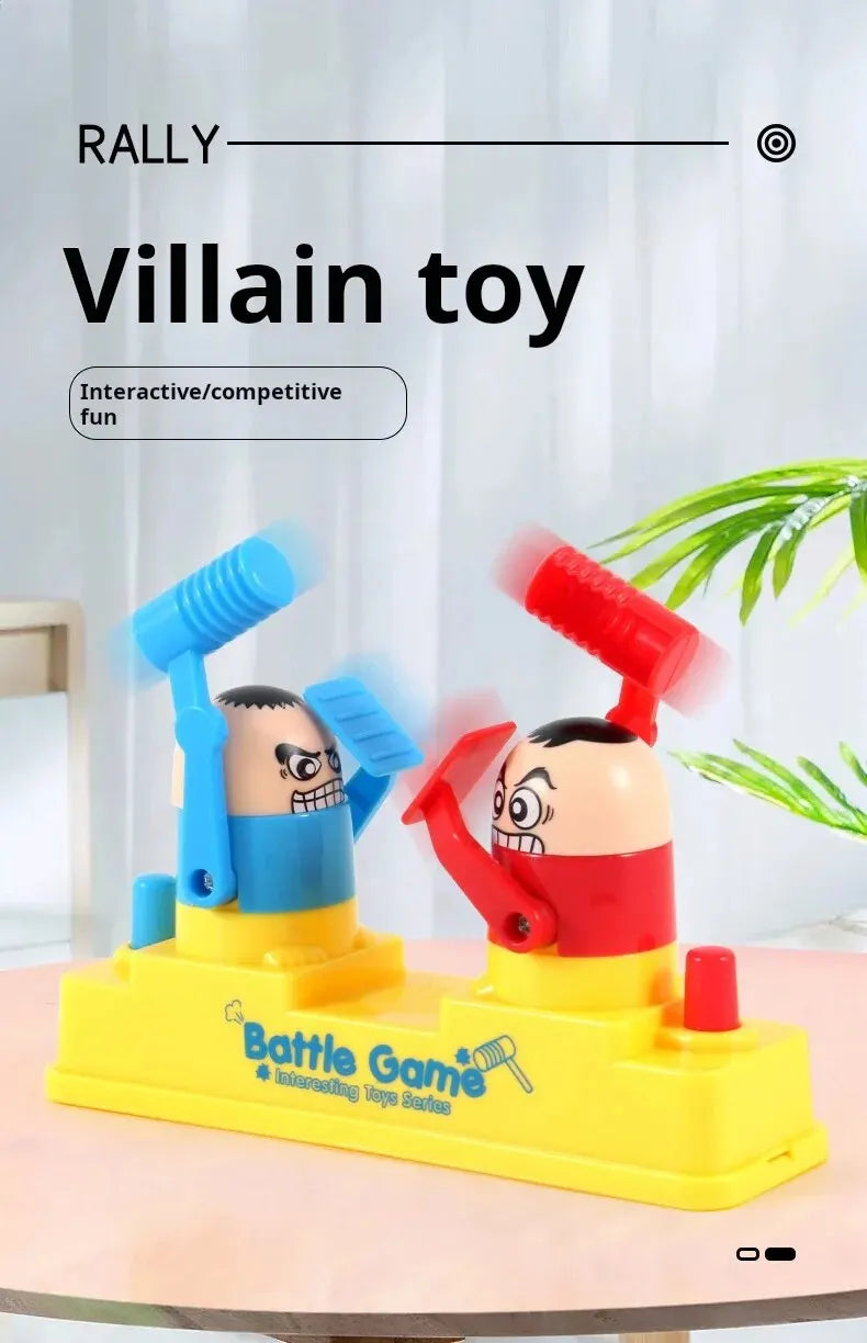 Mini Children's Head Knocking Little Man Fighting Red and Blue Attack and Defense Twin Parent Child Finger Fighting Game Machine