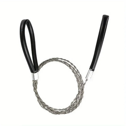 1PC portable stainless steel wire saw with finger handle, Pocket Manual chain saw for outdoor camping hiking survival