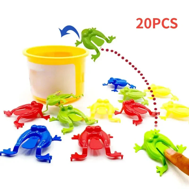 20/50pcs Solid Color Jumping Frog Plastic Bouncing Frog Jumping Frog Children Educational Toy,Gift for Kids Party Favors