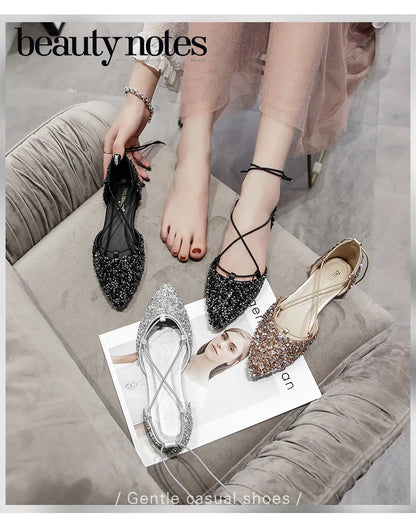 أحذية نسائية فاخرة أنيقة مريحة من تصميم 2022، أحذية نسائية أنيقة للبالغين، أحذية زفاف مثيرة برباط متقاطع