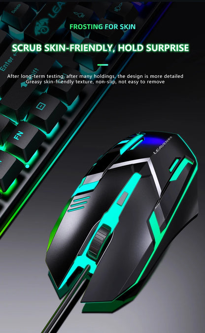 Computer Gaming Keyboard And Mouse Set USB Wired Backlight PC Keyboard Mouse Combos