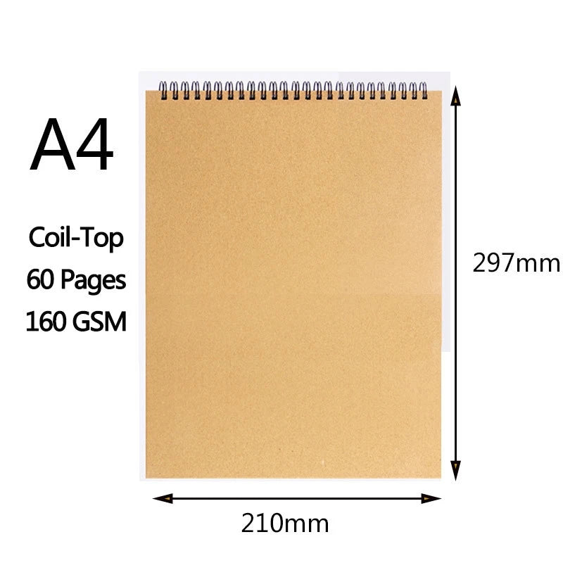 A3/A4/A5/8k/16k Sketchbook Thick Paper 160 GSM Notebook for painting DIY Creative Practice Drawing Art School Supplies