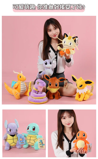 POKEMON Original Plush Toy Gengar Pikachu Charizard Genuine Plush Doll Soft Kawaii Cute Cartoon Piplup Toys for Kids Gift