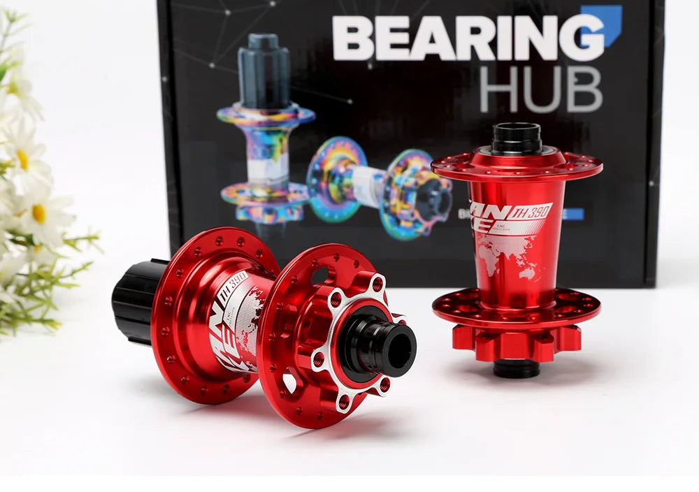 TANKE 120 Click Hub 6 Bearing MTB Mountain Bike Hub Front Rear 28 32 36 Holes QR Thru-axle Exchange Disc Brake Bicycle Hubs HG