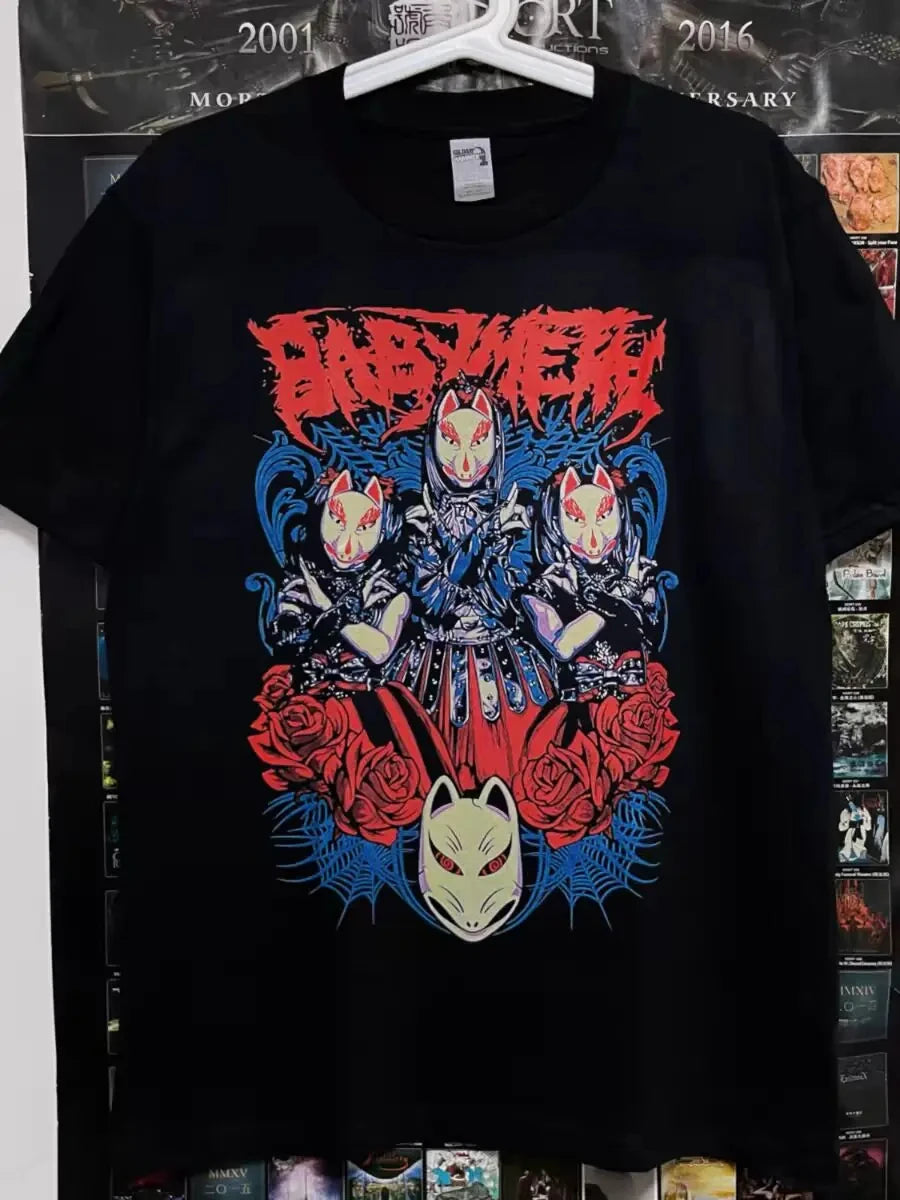 Babymetal Graphic Rock Band Tee 0363 Edition Unisex Y2K Short Sleeve Top