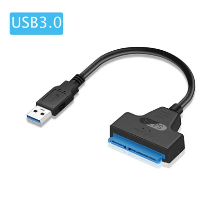 Up to 6 Gbps Sata to Usb 3.0 Adapter for 2.5 Inch Laptop Accessories External HDD SSD Hard Drive 22 Pin Cable Computer Cables