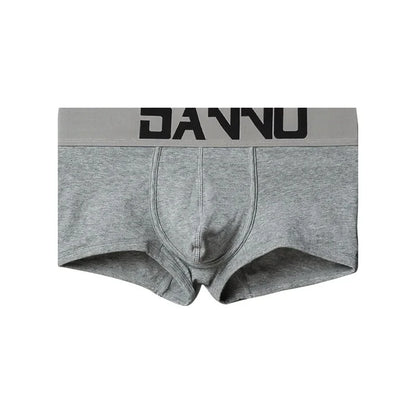 5 PCs Men's High Elastic Plain Color Comfortable Boxer Briefs Panties Breathable Pantyhose