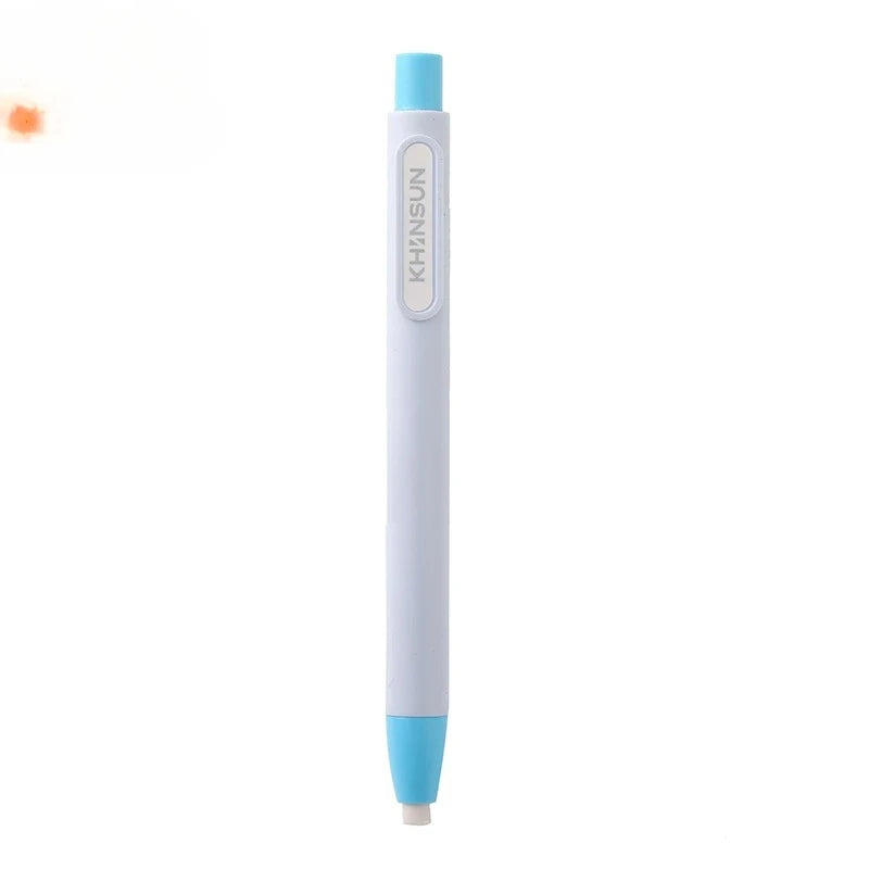 Press Retractable Pencil Eraser Correction Supplies Pen Style Pencil Rubber Writing School Supplies Stationery