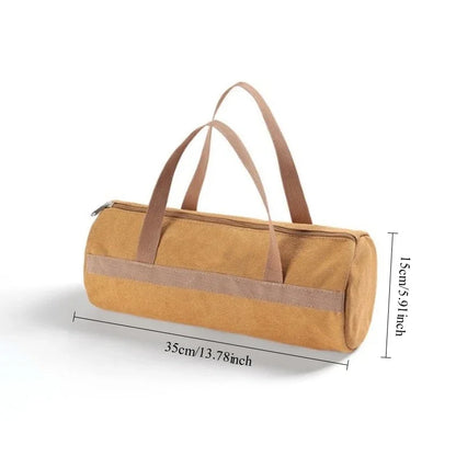 Camping Tools Storage Bag Large Capacity Cylinder Tent Stake Bag Lightweight Tent Peg Ground Nail Holder Bag for Outdoor Camping