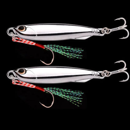 5pcs 10g 15g 20g 25g 30g Plating Silvery Metal Jig Lure Sea Fishing Bait Fishing Lure Saltwater Bass Tackle