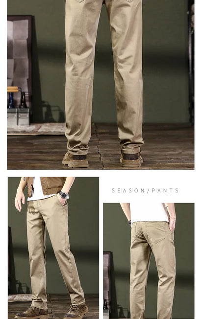 Seven-Color Stretch Jean Men's Trendy Wild Simple 97% Cotton High-End Slim-Fitting Small Straight Casual Men's Clothing Trousers