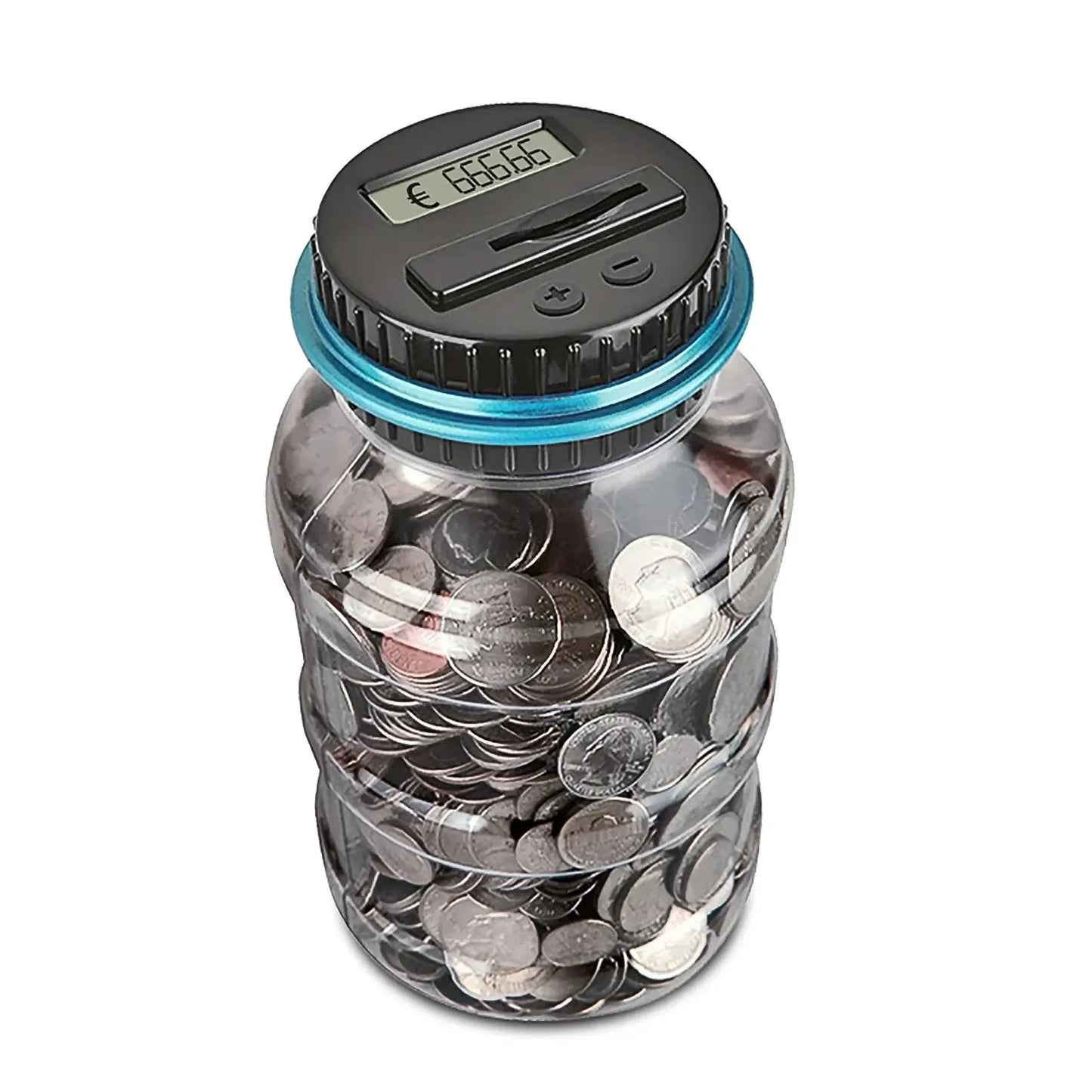 1PC Electronic Piggy Bank Counter Coin Digital LCD Counting Coin Money Saving Box Jar Coins Storage Box For USD EURO Money Gifts