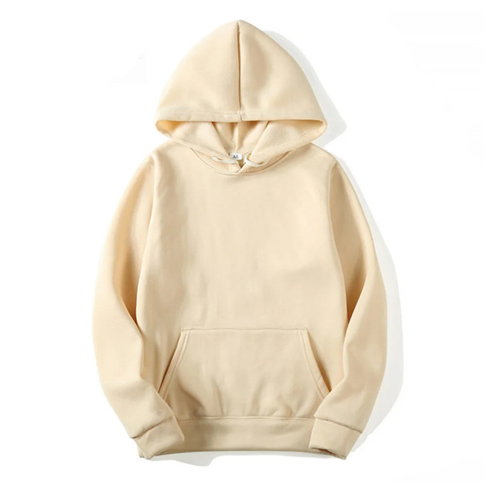 Spring Autumn Fashion Men's Women's Hoodie Casual Hoodies Pullovers Sweatshirts Men's Top Solid Color Hoodies Sweatshirt Male
