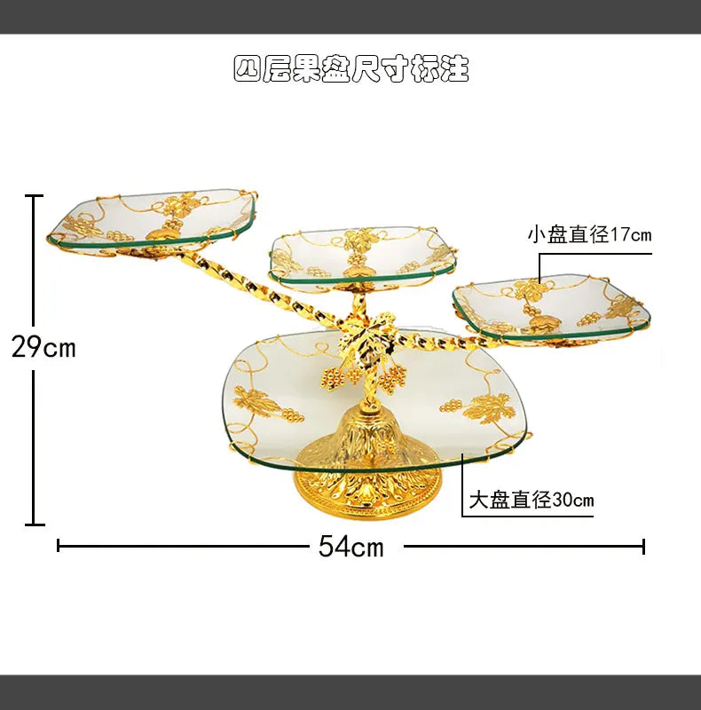 Kitchen Unique Plates Organizer Elegant Multifunctional Advanced Plates Pretty Luxury Charolas Decorativas Room Decoration