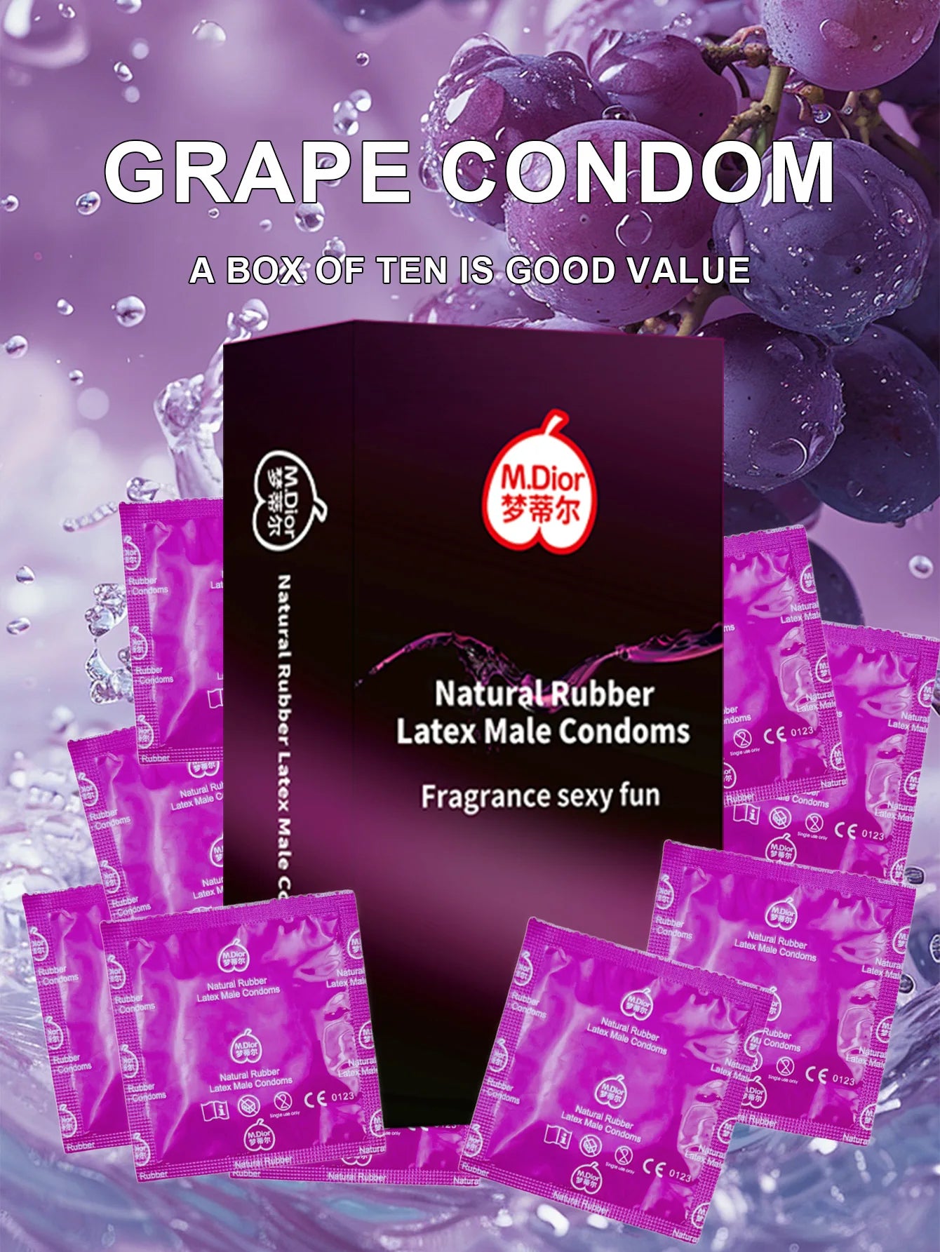 10pcs Male Condoms, Premium LubricatedNatural Rubber Latex Condom ForContraception And STl Protection, Ultrathin Condoms For Men