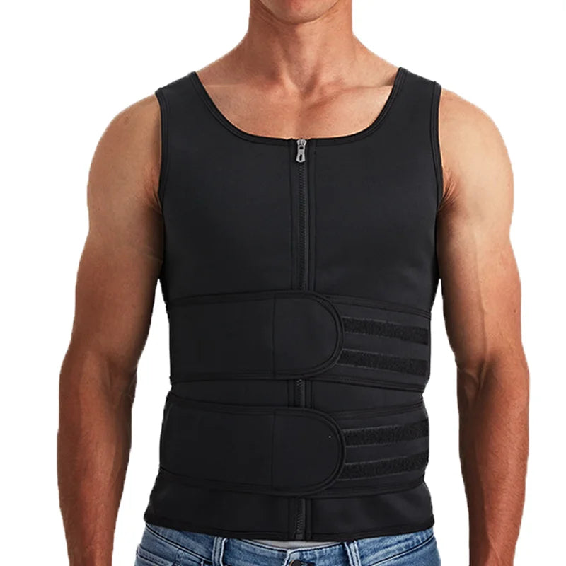 Men Body Shaper Waist Trainer Vest Slimming Shirt Sauna Sweat Vest Compression Undershirt Shapewear Fat Burner Workout Tank Tops