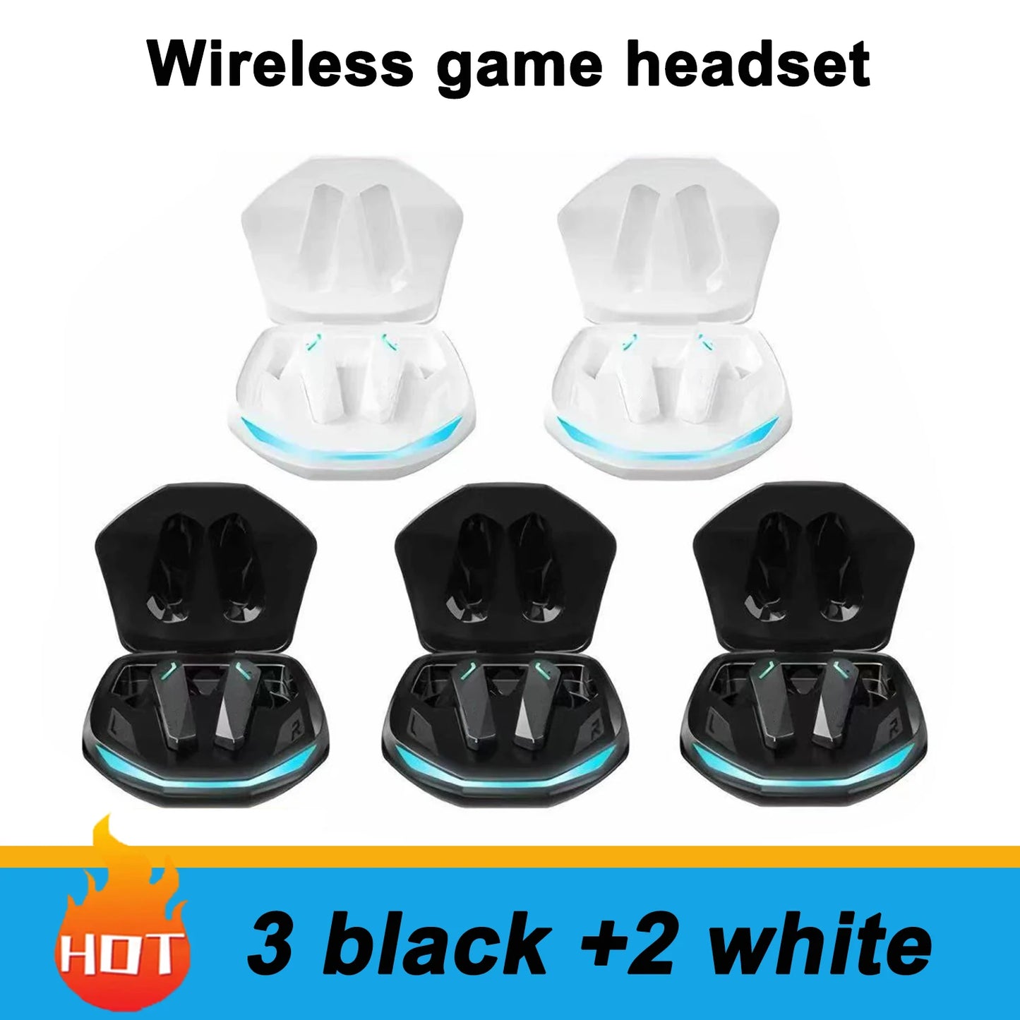 سماعات أذن رياضية GM02 بلوتوث 5.3 لاسلكية للألعاب مع ميكروفون وسماعات موسيقى ثنائية الوضع جديدة