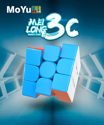 MoYu Meilong3c Professional Magic Cube 3x3x3 classroom Stickerless 3 Layers Speed Cube Puzzle Cube Fidget Toys For Childrengifts
