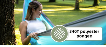 Outdoor Camping Hammock Portable Hammock Single or Double Hammock Camping Accessories Indoor Garden Yard Hammock Swing Travel
