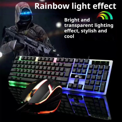 Practical Computer Mouse USB Mechanical Gaming Keyboard Mouse Anti-slip Matte Computer Keyboard For Suitable For PC And Tablets
