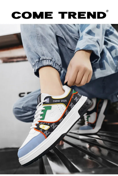 Men's Shoes, Spring 2025 New Printed German Training Board Shoes, Versatile, Niche, High-end, Sports and Leisure Shoes