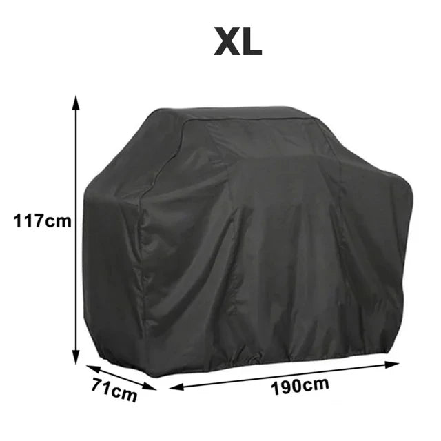 BBQ Gas Grill Cover UV Protective Durable Convenient Fits Weber Char-Broil Grill Furniture Cover Black