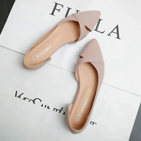 Lastest Shoes For Women Fashion Woman Flats Pointed Toe Hot Trendy Offer Genuine Mark Luxury Brand Cheap Clearance