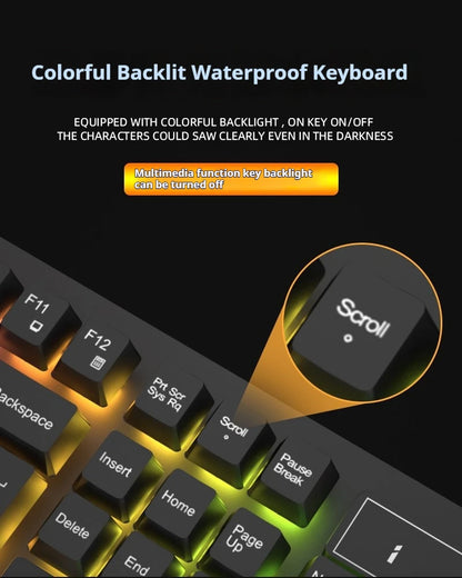 Practical Computer Mouse USB Mechanical Gaming Keyboard Mouse Anti-slip Matte Computer Keyboard For Suitable For PC And Tablets