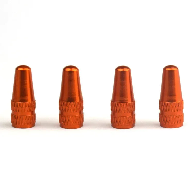 4PCS Aluminum Alloy Bike Tire Valve Caps FV/Presta Valve Covers for Road MTB Track Racing Bikes Durable Cycling Accessories