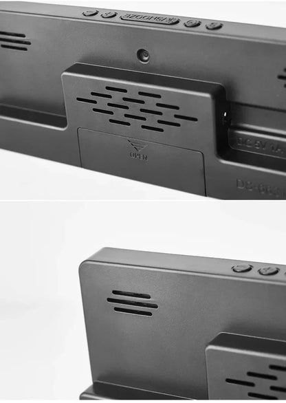 Voice Control Digital Alarm Clock Temperature Dual Alarm Snooze Desktop Table Clock Night Mode 12/24H LED Clock Watch Desk Clock