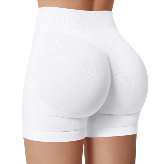 Summer High Waisted Yoga Shorts Fashionable and Sexy Running Fitness Pants Solid Color Yoga Leggings