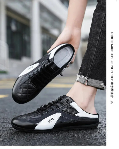 Summer Slippers for Men Trendy Men's Flat Bottom Casual Shoes Soft Sole Support Shoes Men's Sneakers