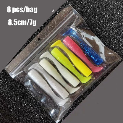 5pcs 24g/105mm Artificial soft Bait Lumious/Glow Mackerel Sea Bullet Bass Snapper Fishing Lure Wobblers Swimbait Jigging Baits