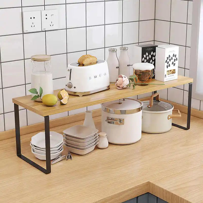 Kitchen Desktop Shelf  Layered Storage Partition Small Racks for Storing Dishes Seasonings Home Storage Holders Organization