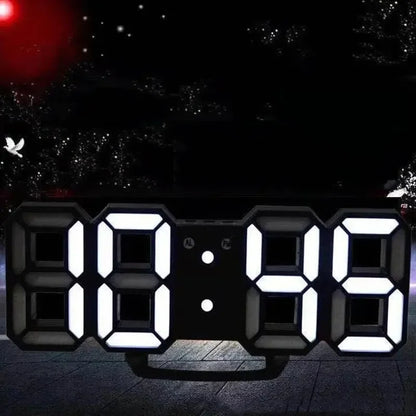 3D Mini Clock LED Digital Wall Clock Desk Clock Electronic Alarm Clock Living Room Wall Clock DIY Kitchen Timer Cute Timer