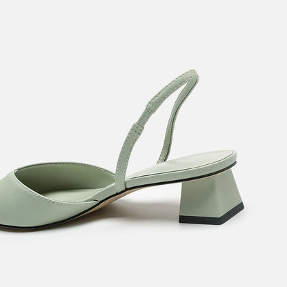 Shoes for Women 2024 Brand Slip-on Women's High Heels Fashion Shallow Mouth Office and Career Sexy Slingbacks Closed Toe sandals