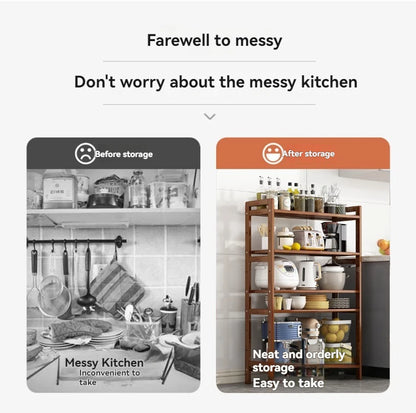 Kitchen shelf, floor standing multi-layer product collection, household pot seasoning shelf, fruit and vegetable bowl and dish