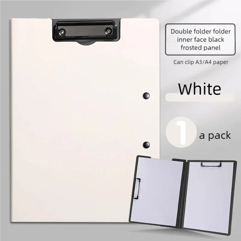 1pc A4 File Folders, Documents Organizer, Clipboard With Cover, Paper Folder For Business & School, Stationery & Office Supplies