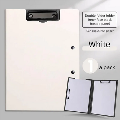 1pc A4 File Folders, Documents Organizer, Clipboard With Cover, Paper Folder For Business & School, Stationery & Office Supplies
