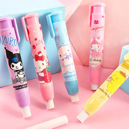 Creative Press Eraser Anime Kuromi Melody Cinnamoroll Cartoon Kawaii Stationery Gift Office School Supplies