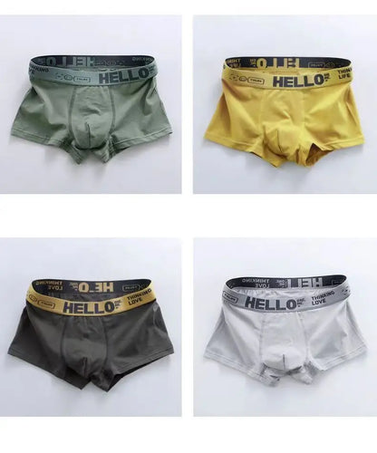 10Pcs/Men's Underwear  Underwear High Stretch Boxer Shorts Breathable Soft Men's Shorts Comfortable Size L-4XL