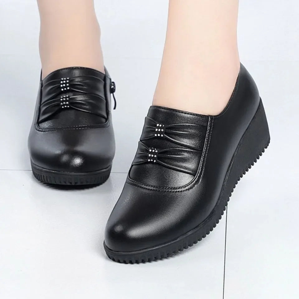 zapatos de mujer women fashion sweet comfort spring & summer wedge heel shoes for office work lady student school shoes a301