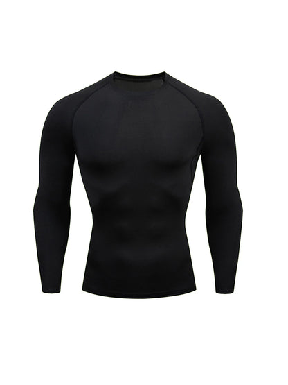 Men Compression Running T-shirt Fitness Tight Long Sleeve T-shirt Quick Dry Bodybuilding Jogging Tracksuit Homme Athletic Shirts