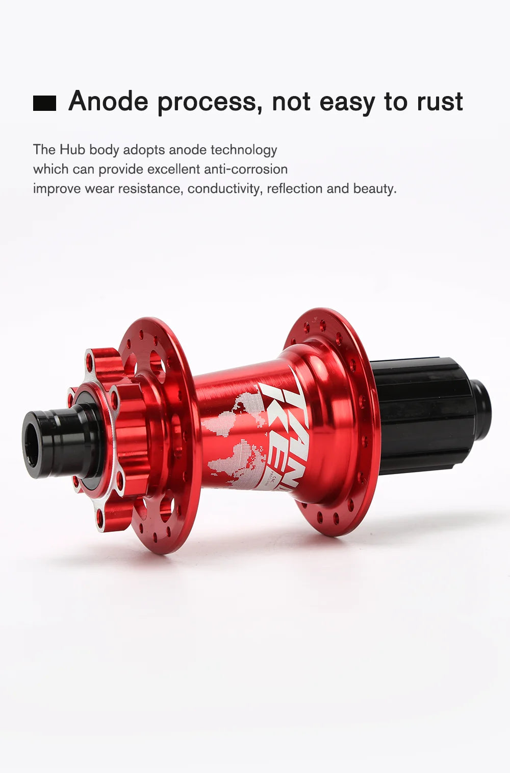 TANKE 120 Click Hub 6 Bearing MTB Mountain Bike Hub Front Rear 28 32 36 Holes QR Thru-axle Exchange Disc Brake Bicycle Hubs HG