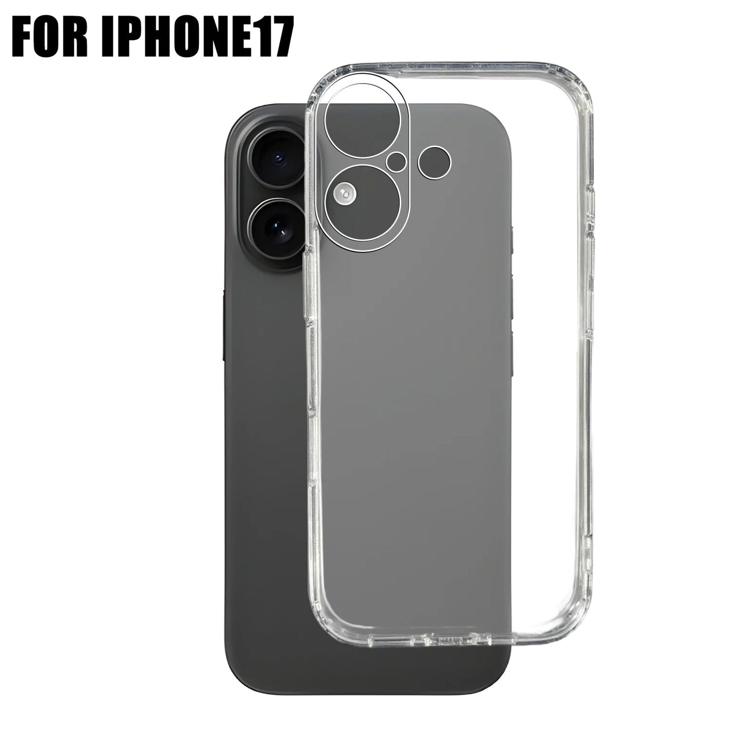 Transparent Phone Case High Definition Shockproof Corner Protection Phone Covers for IPhone 17 ProMax/17 Air/17 Pro/17