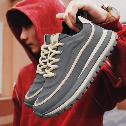 Men Shoes Platform Male Sneakers Fashion Thick Soles Casual Sport Shoes Breathable Height Increased Athletic Shoes Walking Shoes