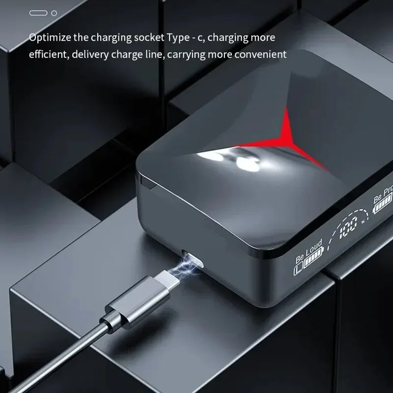 M90 TWS Bluetooth 5.3 Earphones Wireless Headphones Touch Control Gaming Headsets HIFI Stereo Sound Noise Reduction With Mic